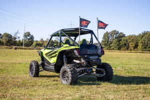 Honda Talon 1000X-4 Whip Mount - Bed - Rough Country - 4' LED Whip Pair - Multi-Color - '20-'22